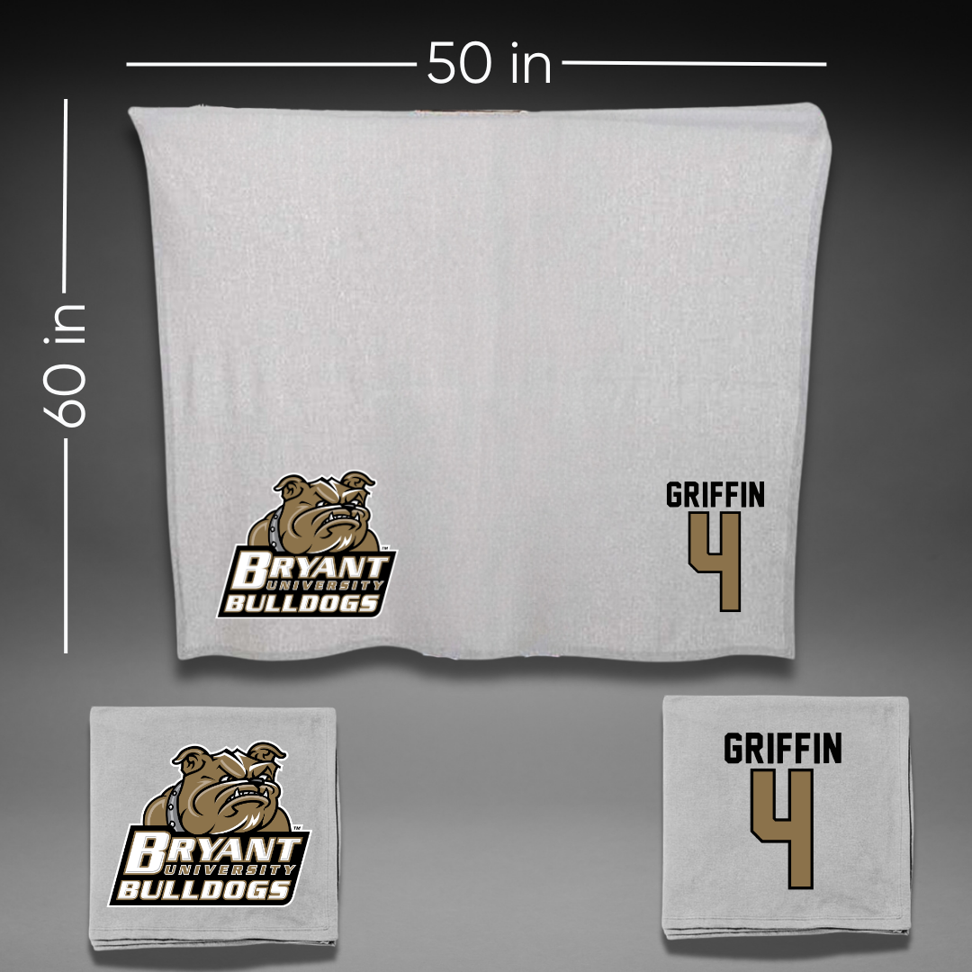 Bryant University Field Hockey Gray Blanket - #4 Natalie Griffin