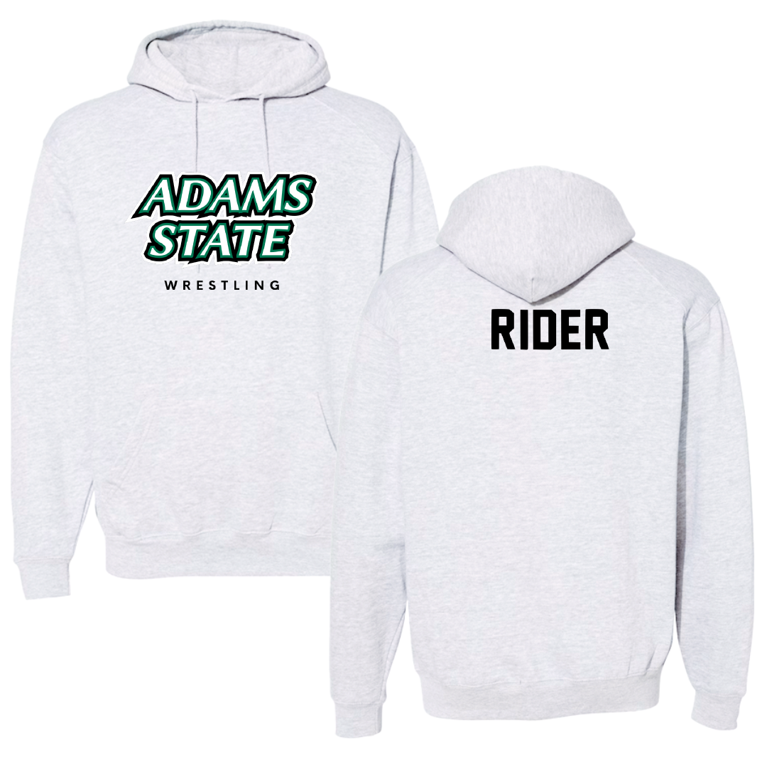 Adams State University Wrestling Gray Block Hoodie - Malachi Rider