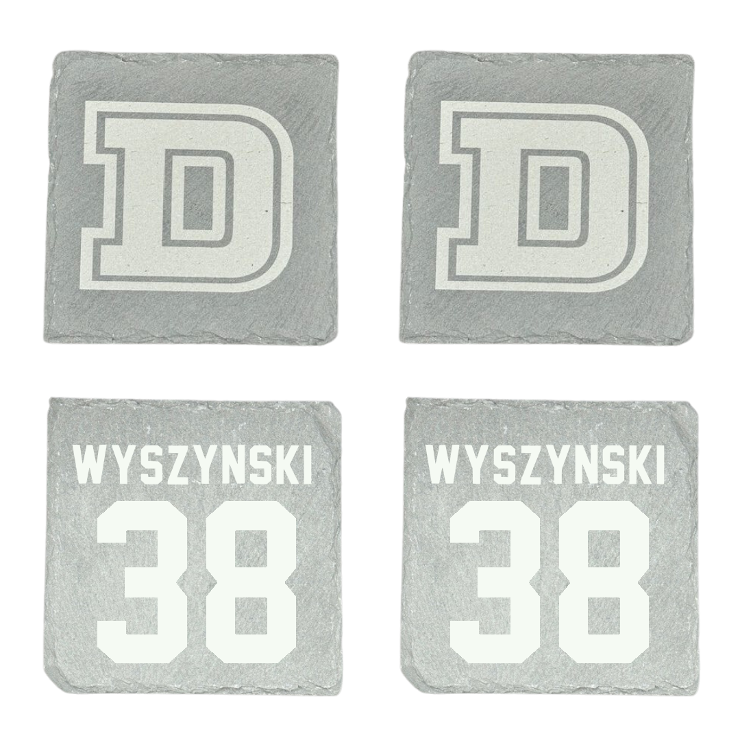 Dean College Baseball Stone Coaster (4 Pack)  - #38 Stephen Wyszynski