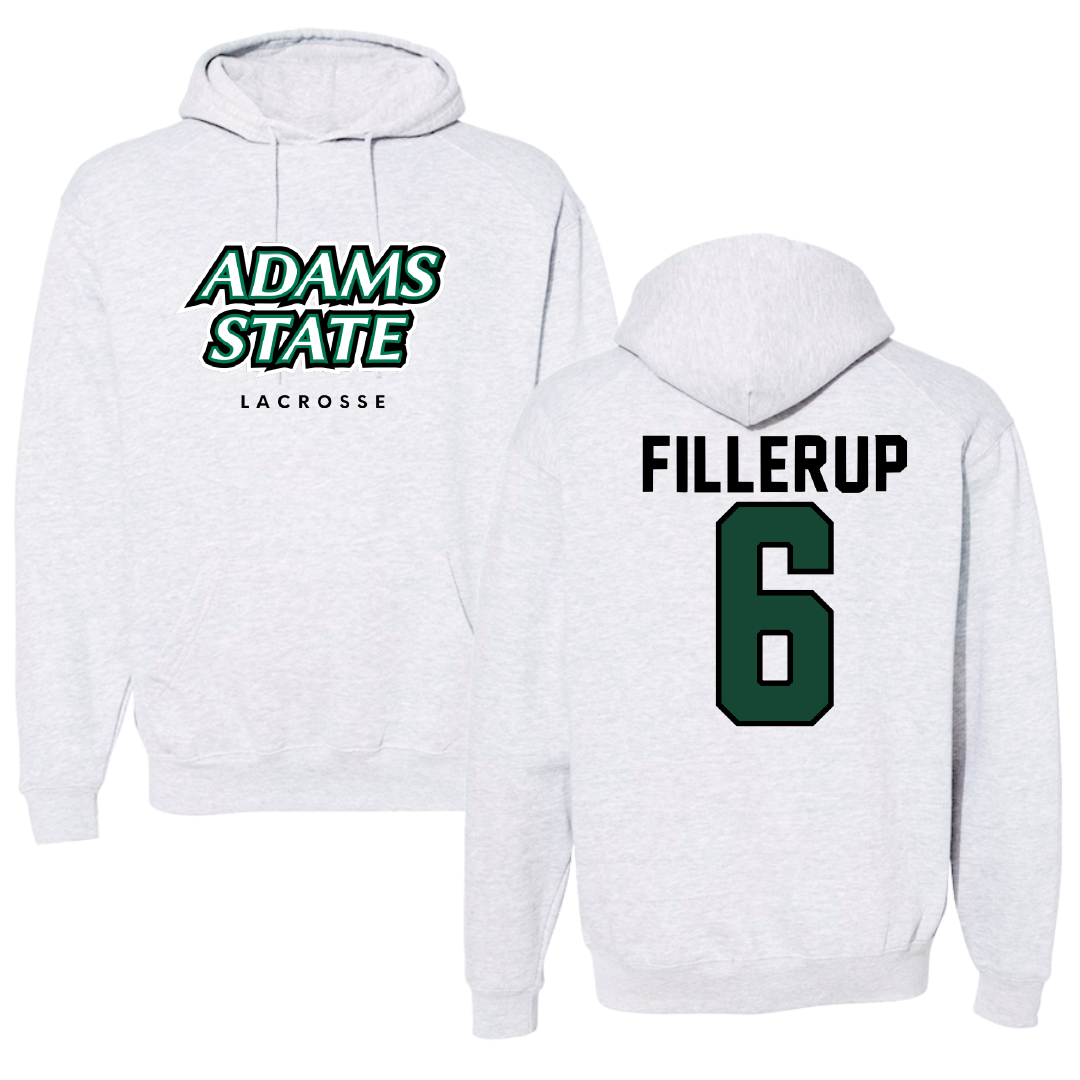Adams State University Lacrosse Gray Block Hoodie - #6 Anthony Fillerup