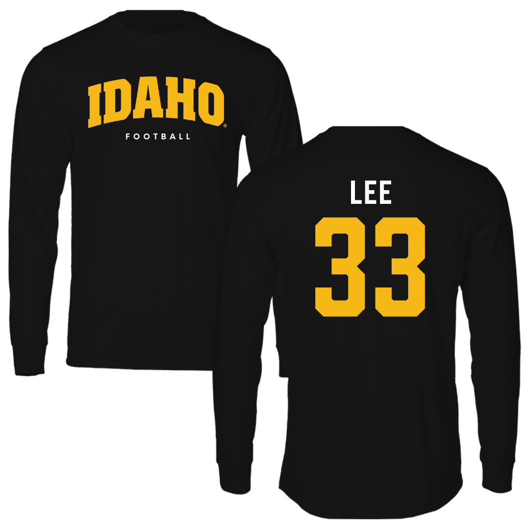 University of Idaho Football Black Performance Long Sleeve - #33 Julian Lee