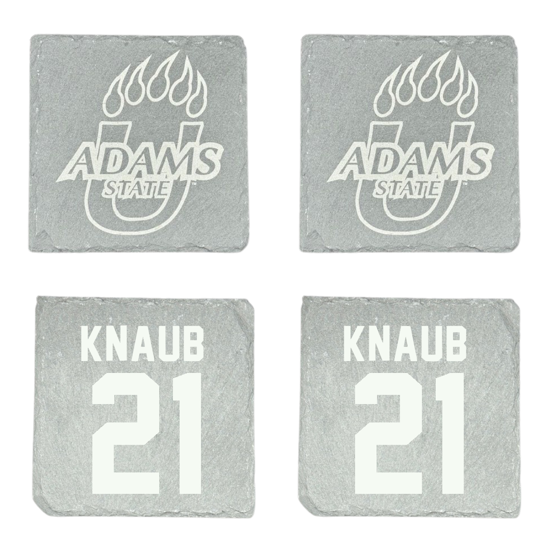 Adams State University Basketball Stone Coaster (4 Pack)  - #21 Michael Knaub