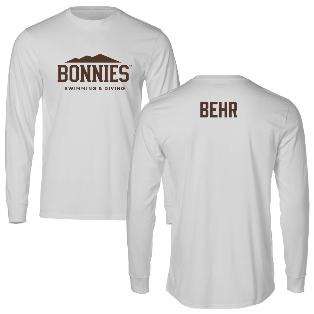 St. Bonaventure University Swimming & Diving Light Gray Performance Long Sleeve - Alexander Behr