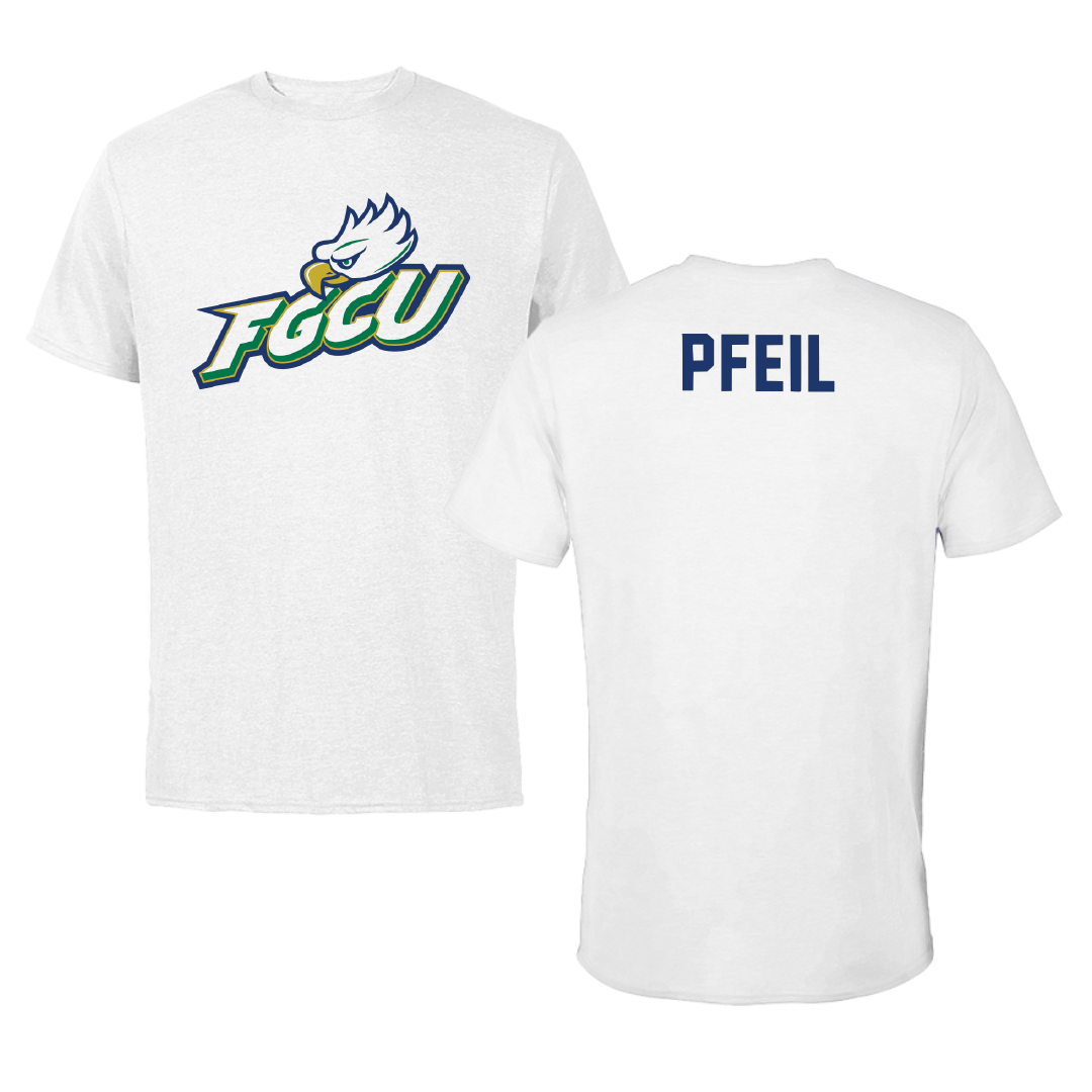 Florida Gulf Coast University Swimming & Diving White Tee - Bella Pfeil