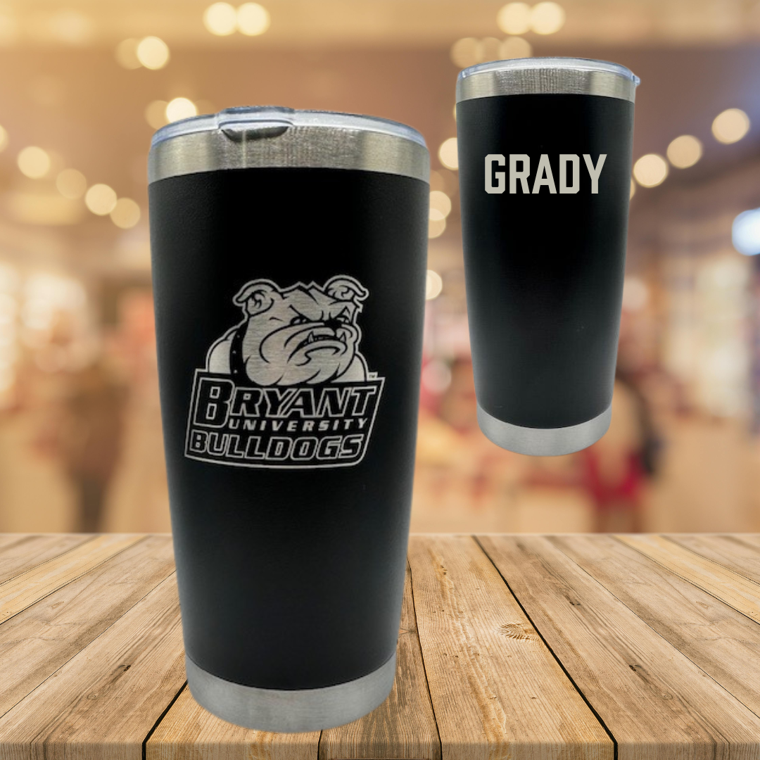 Bryant University Rowing Black Stainless Steel Tumbler - Jordan Grady