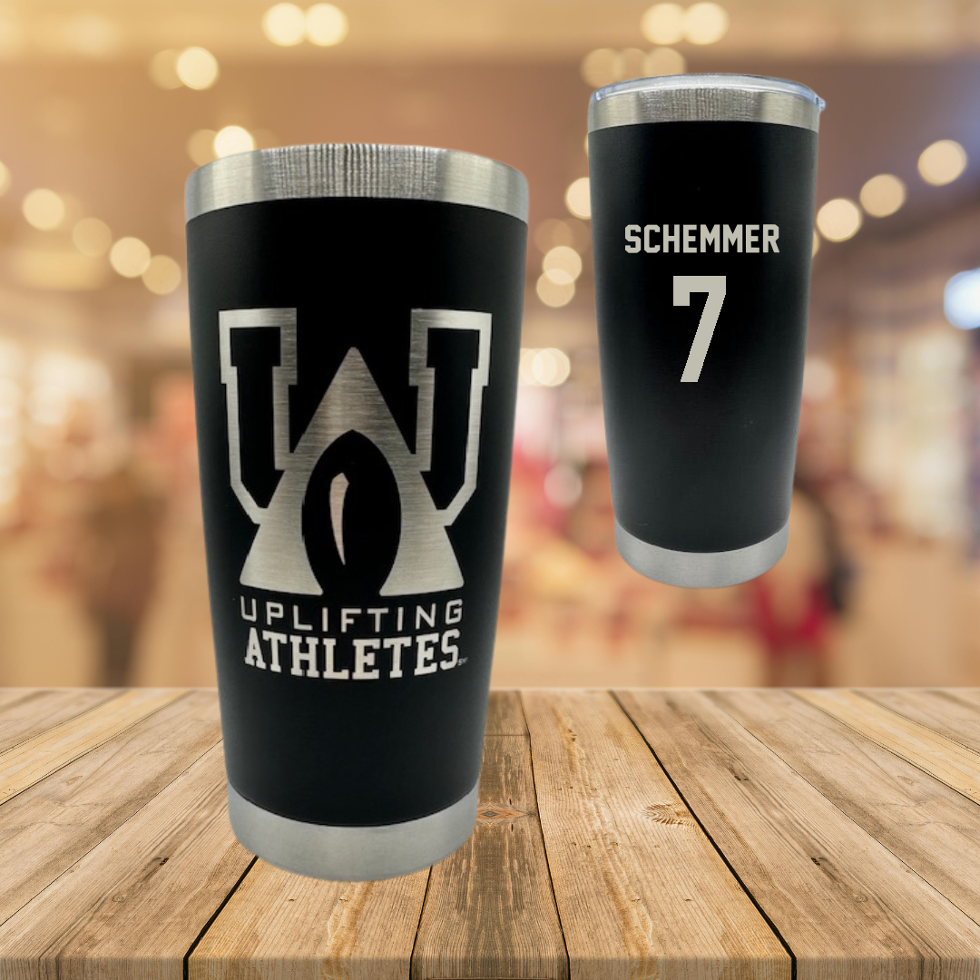 Syracuse University Softball Black Uplifting Athletes Stainless Steel Tumbler - #7 Peyton Schemmer
