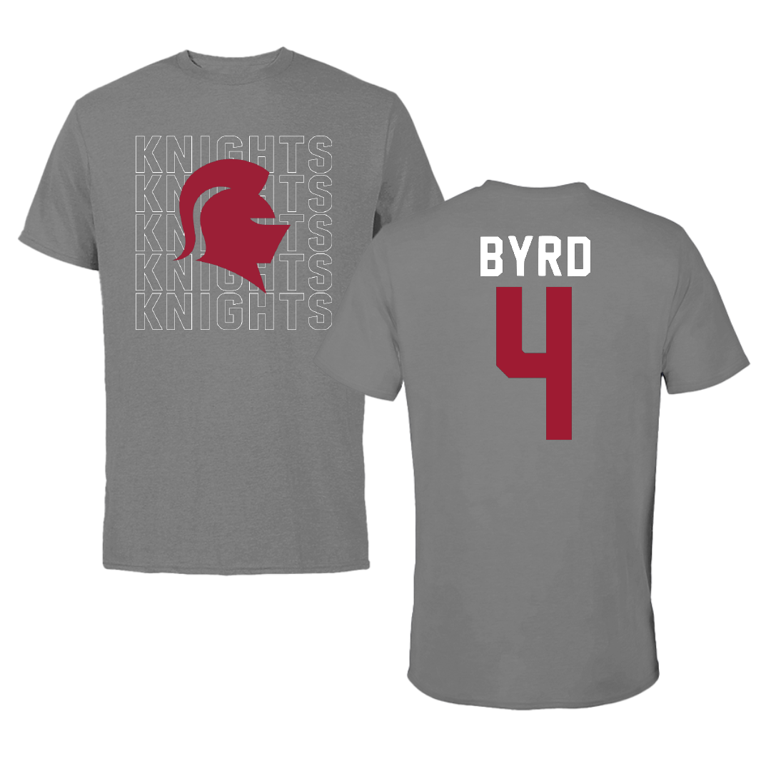 Southern Virginia University Football Dark Gray Tee - #4 Oliver Byrd