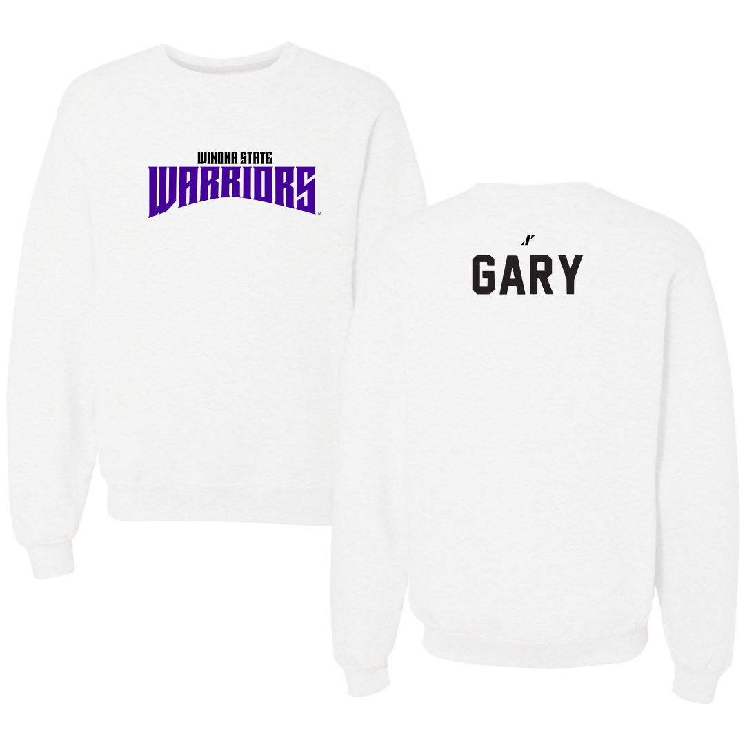 Winona State University Tennis White Classic Crewneck - Skylar Gary