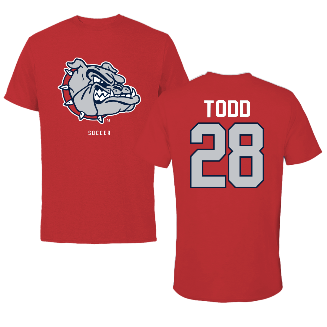 Gonzaga University Soccer Red Mascot Performance Tee - #28 Emily Todd