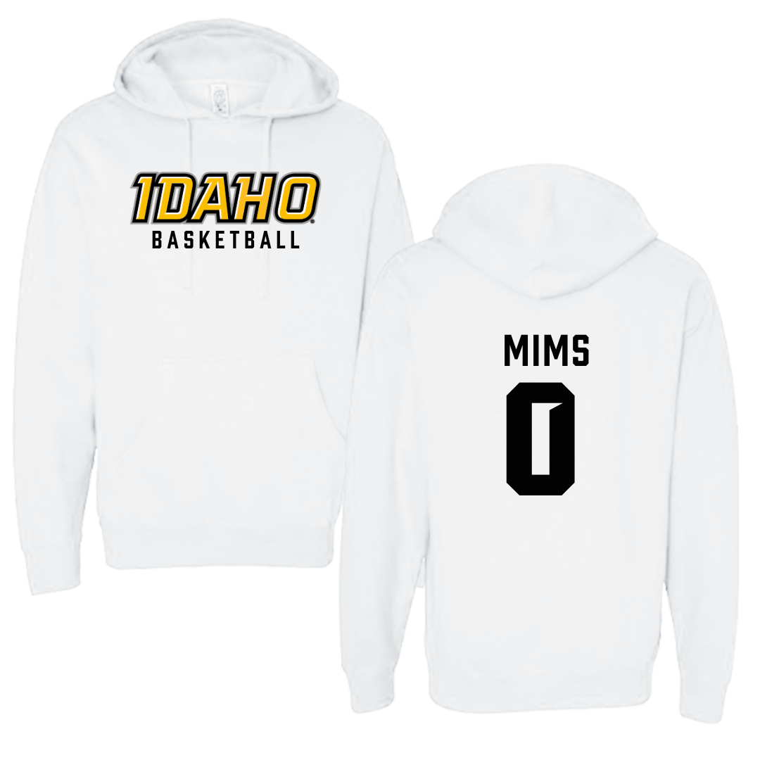 University of Idaho Basketball White Idaho Hoodie - #0 Julius Mims