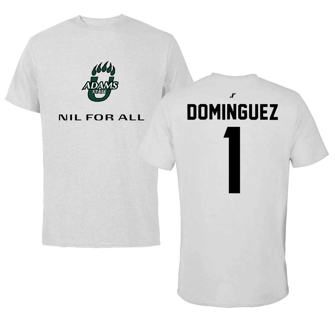 Adams State University Basketball Light Gray NIL for ALL Tee - #1 Harmanie Dominguez