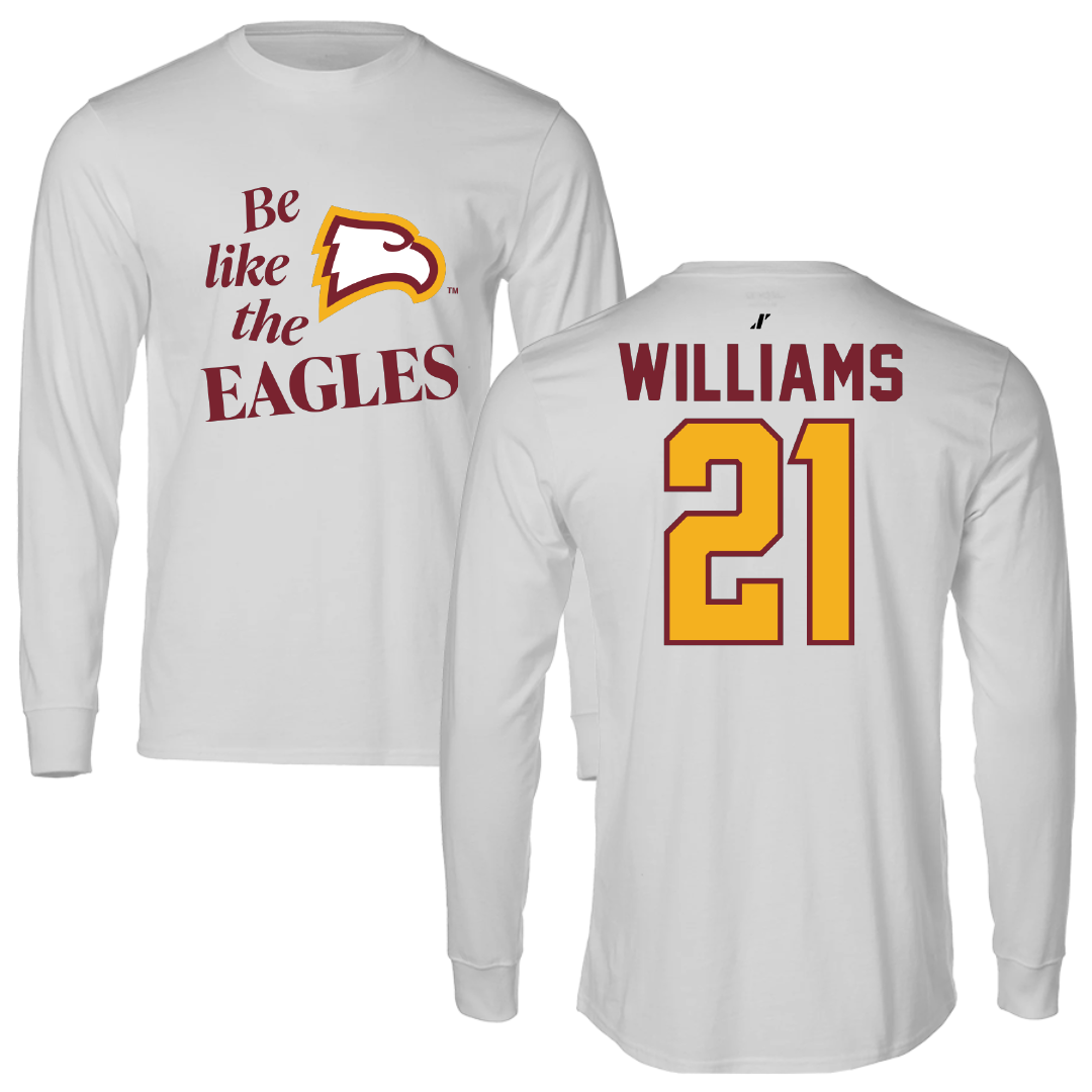 Winthrop University Basketball Light Gray Be Like Us Long Sleeve - #21 Persais Williams