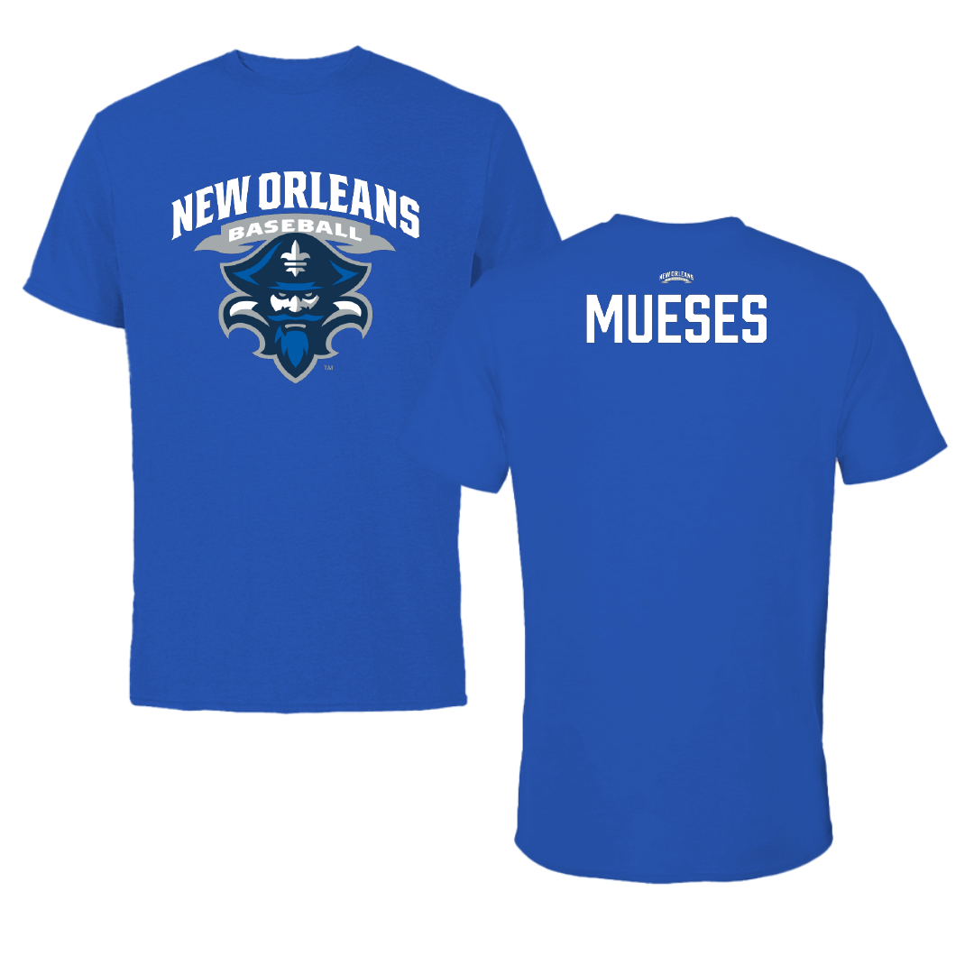 University of New Orleans Baseball Blue Performance Tee - Marco Mueses