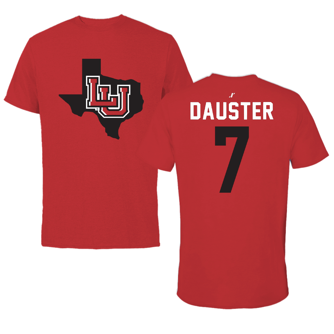 Lamar University Volleyball Red State Performance Tee - #7 Christina Dauster