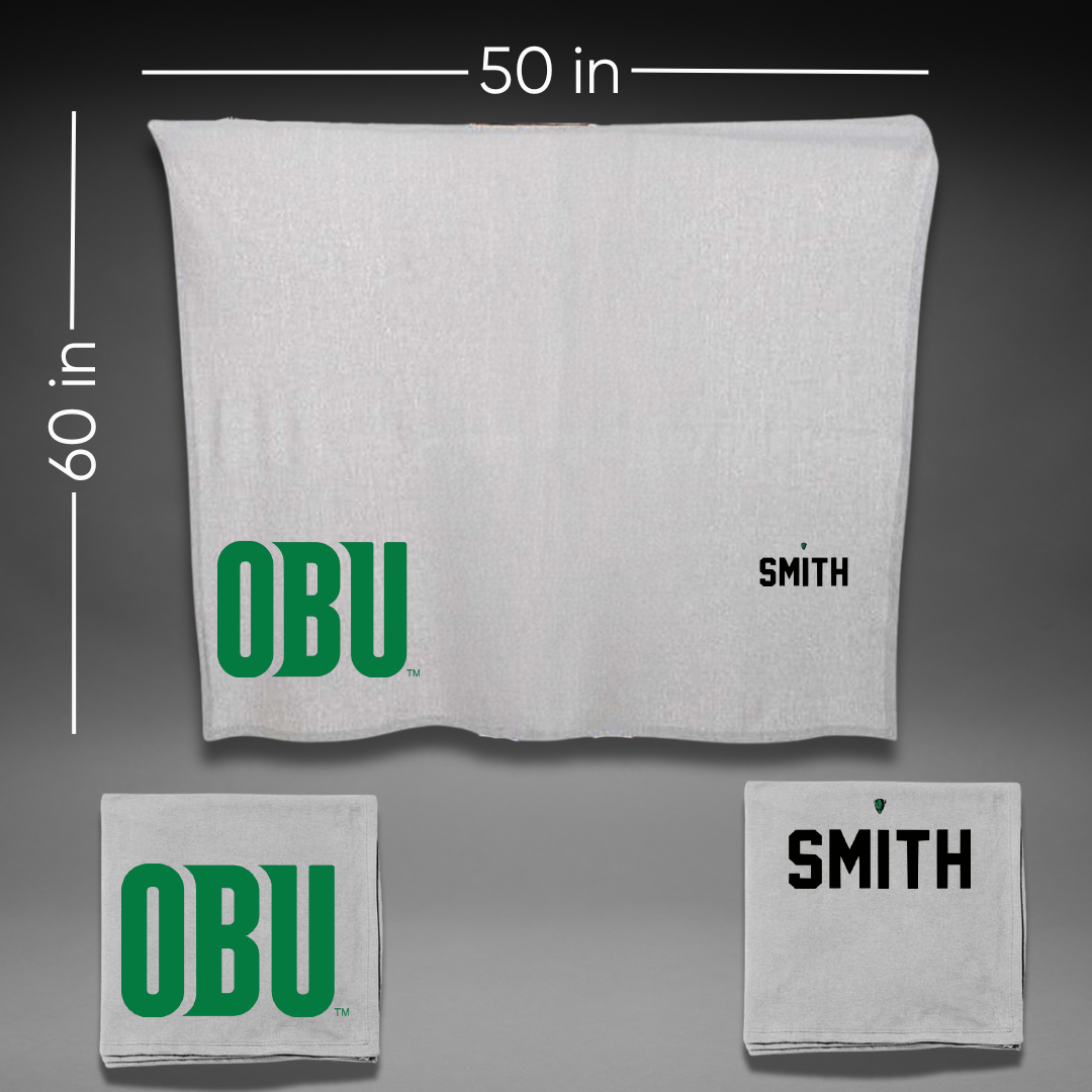 Oklahoma Baptist University Cheer Gray Blanket - Gracie Smith