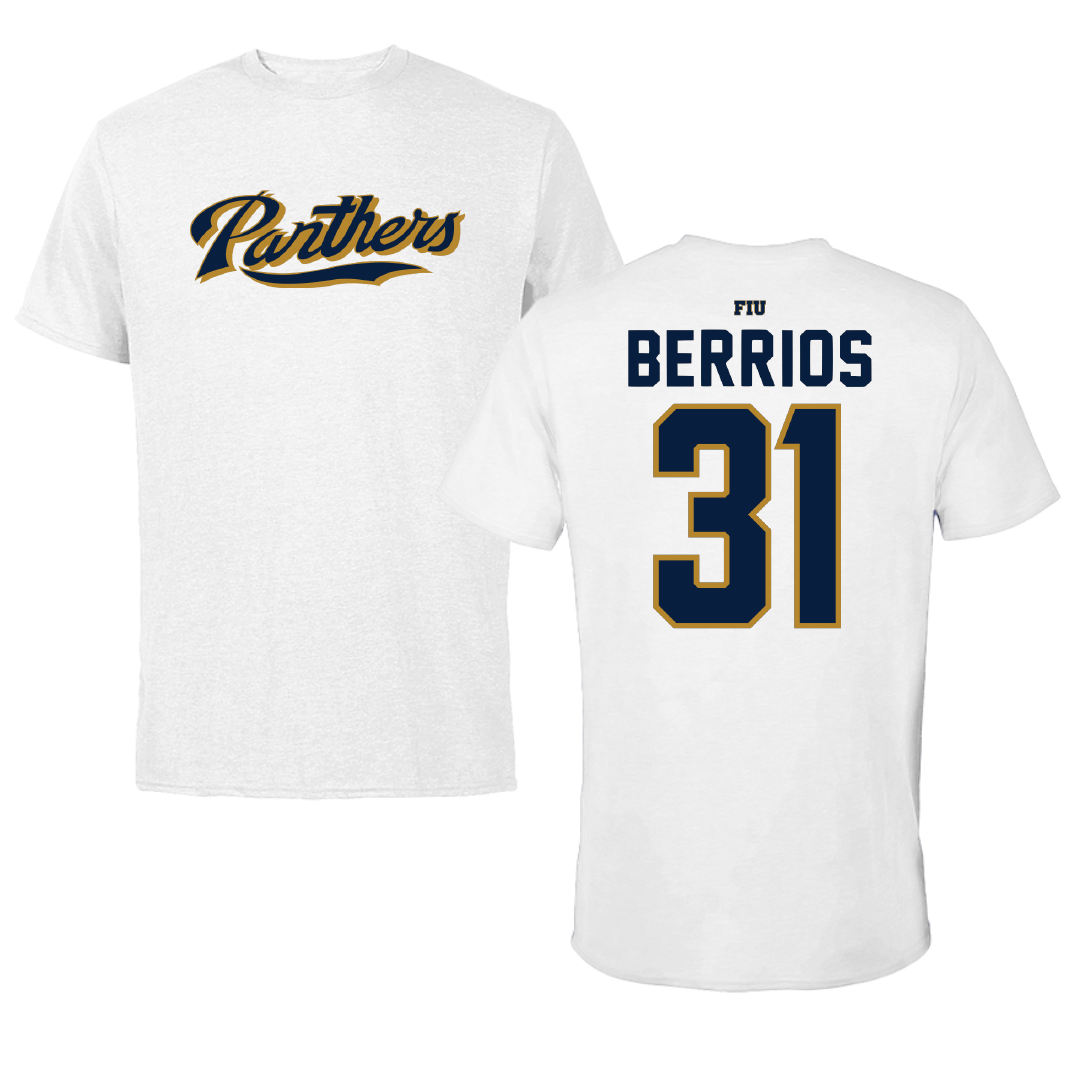 Florida International University Baseball White Performance Tee - #31 Sebastian Berrios