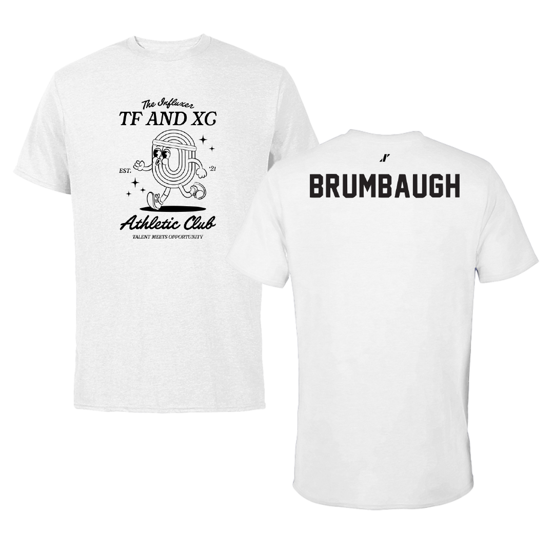TF and XC White Influxer Athletic Club Tee - Jadan Brumbaugh