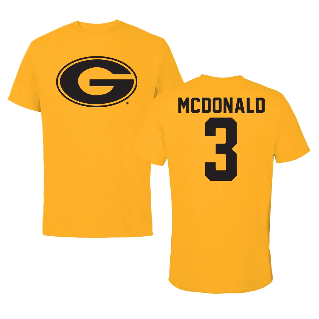 Grambling State University Basketball Gold Performance Tee - #3 Emareyon McDonald