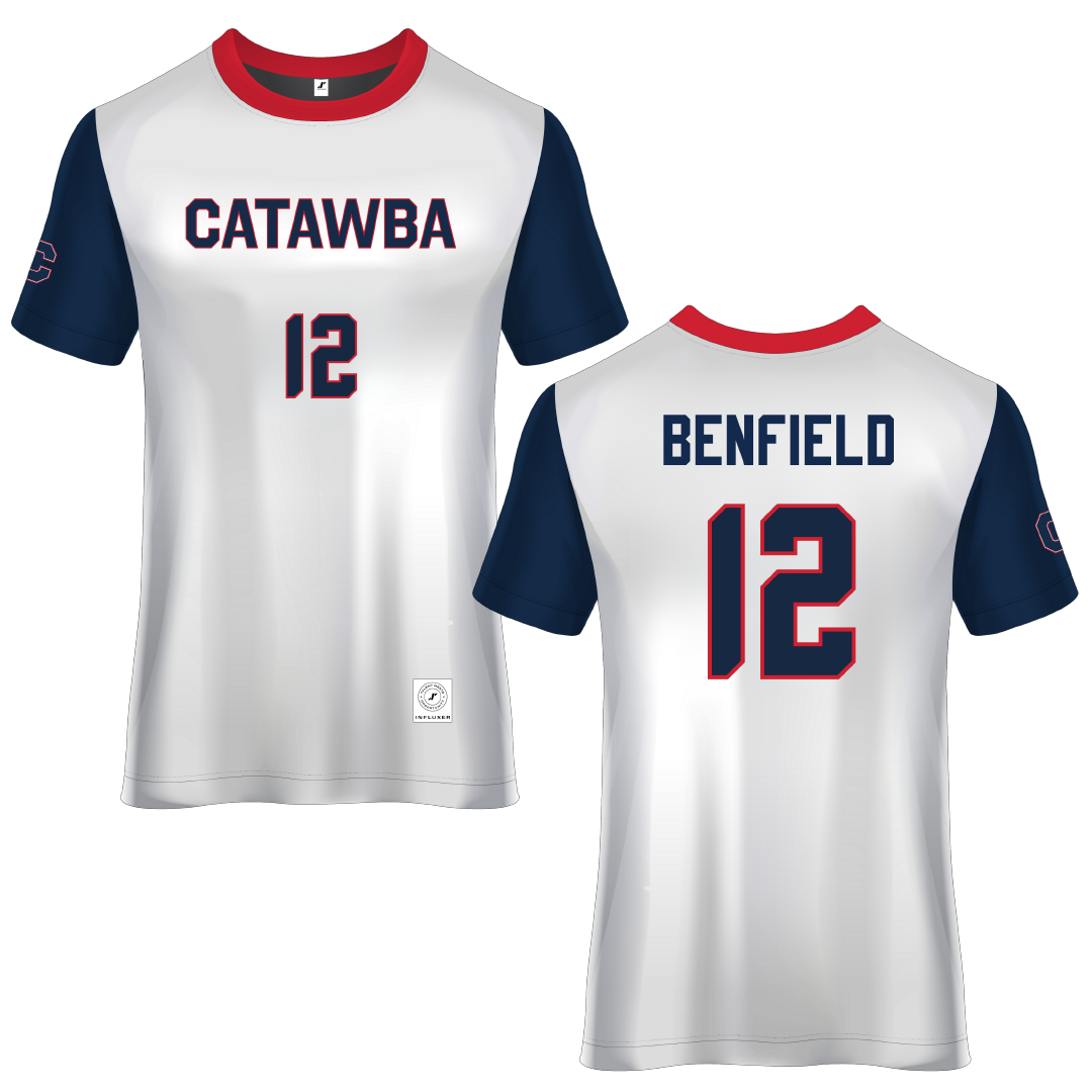 Catawba College White Soccer Jersey - #12 Izzy Benfield
