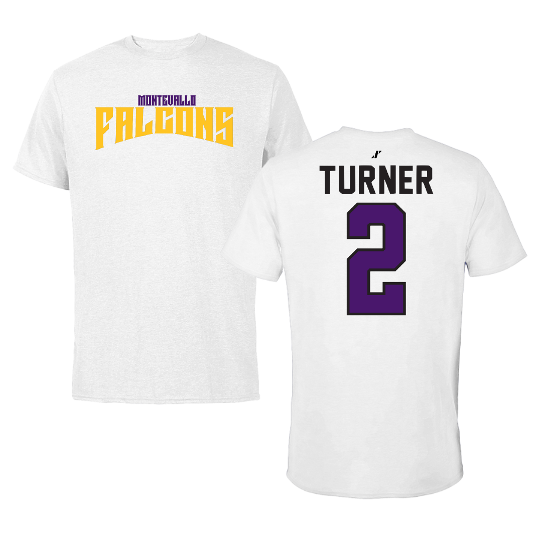 University of Montevallo Baseball White Classic Performance Tee - #2 McGwire Turner