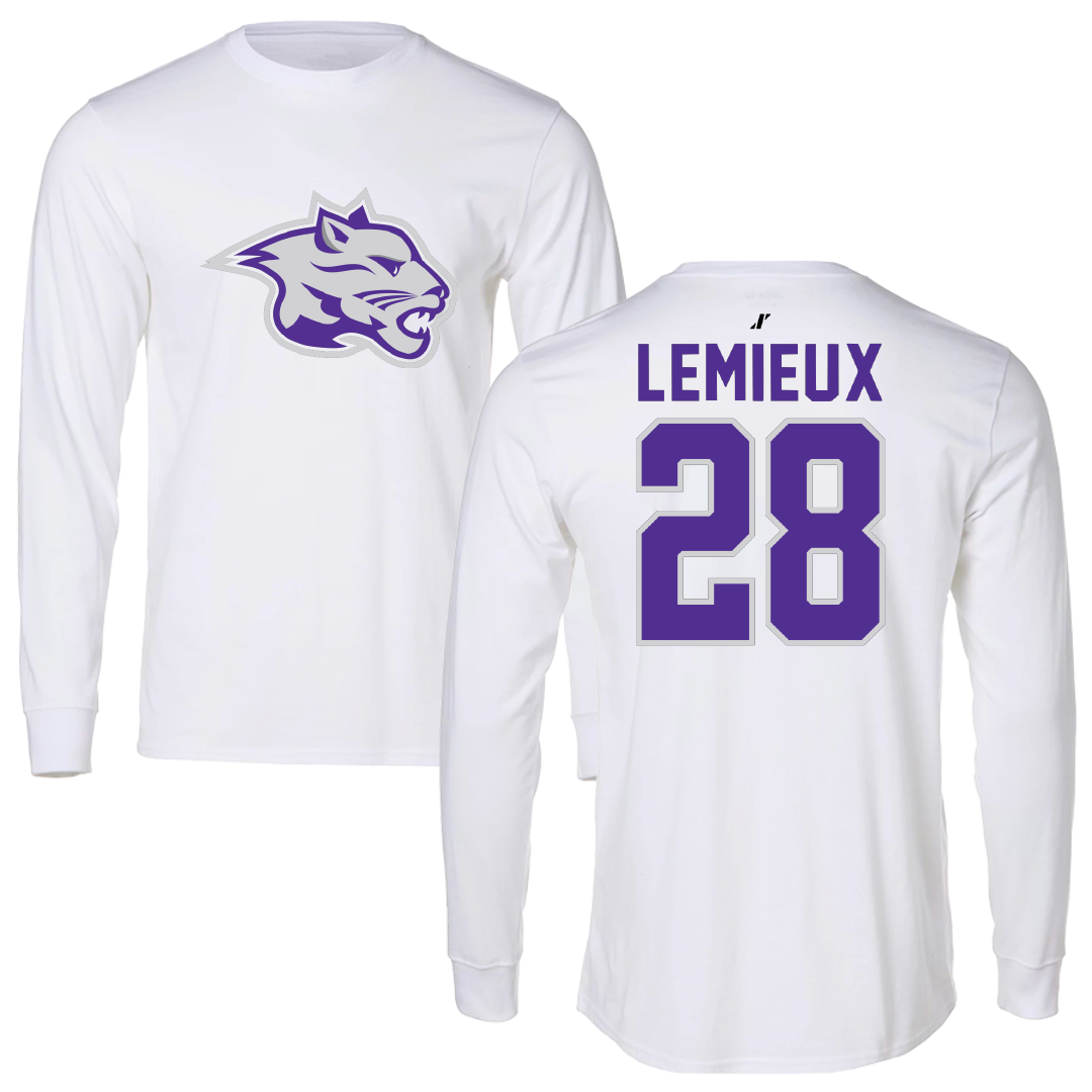Young Harris College Lacrosse White Long Sleeve - #28 Gianna Lemieux