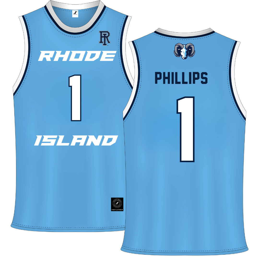 University of Rhode Island Blue Basketball Jersey - #1 Sophie Phillips