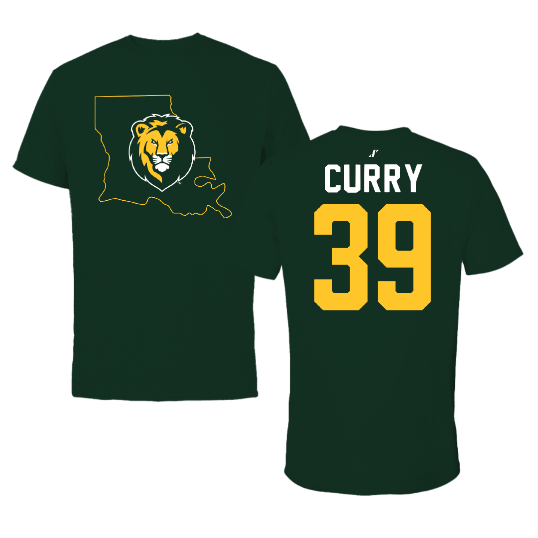 Southeastern Louisiana University Baseball Forest Green State Tee - #39 Michael Curry