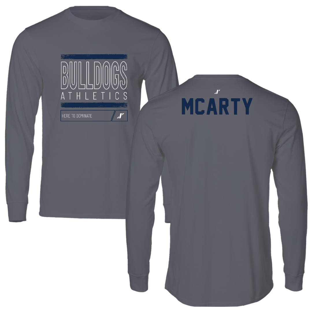 Butler University TF and XC Dark Gray Dominate Long Sleeve - Dylan McArty