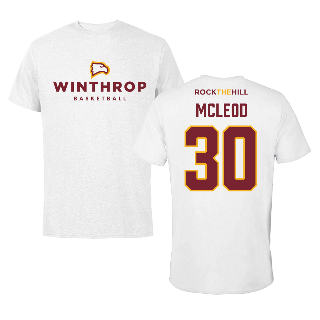 Winthrop University Basketball White Tee - #30 Adelaide McLeod