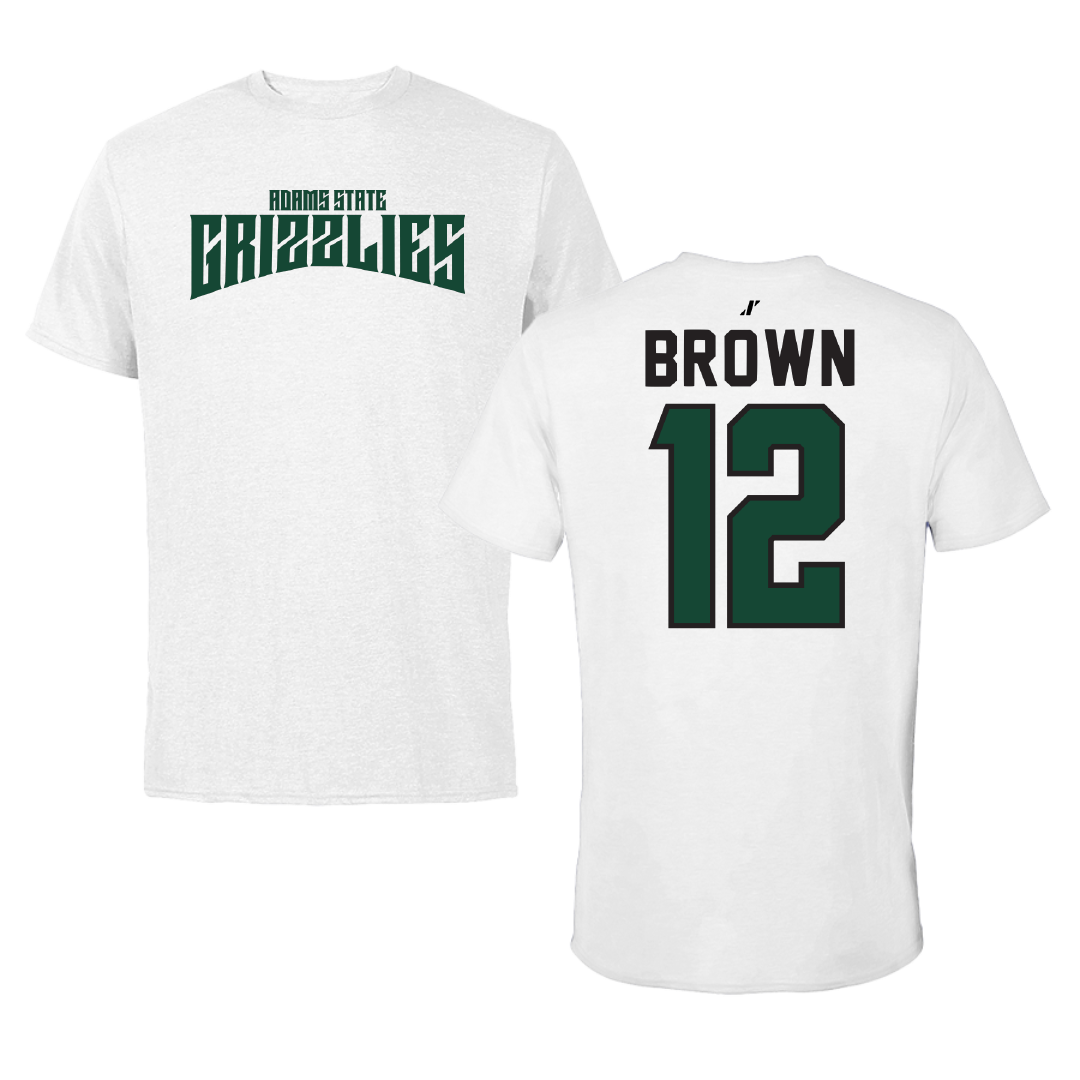 Adams State University Baseball White Classic Tee - #12 Payton Brown