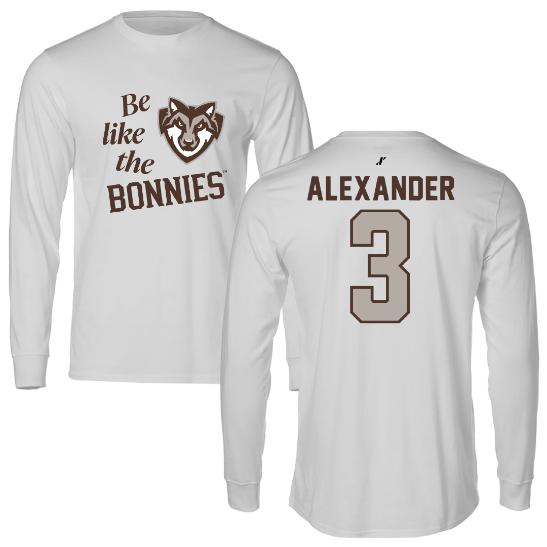 St. Bonaventure University Soccer Light Gray Be Like Us Long Sleeve - #3 Chanel Alexander
