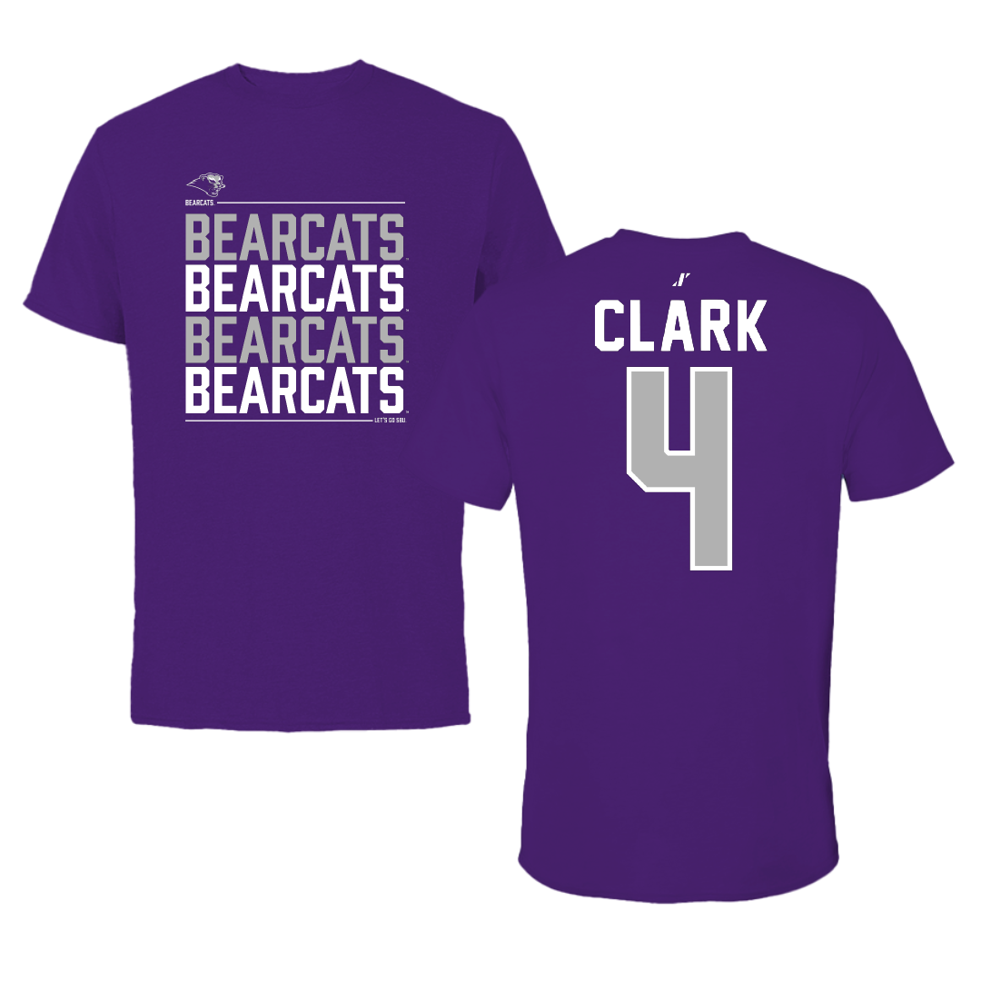 Southwest Baptist University Soccer Purple General Tee - #4 Jadyn Clark