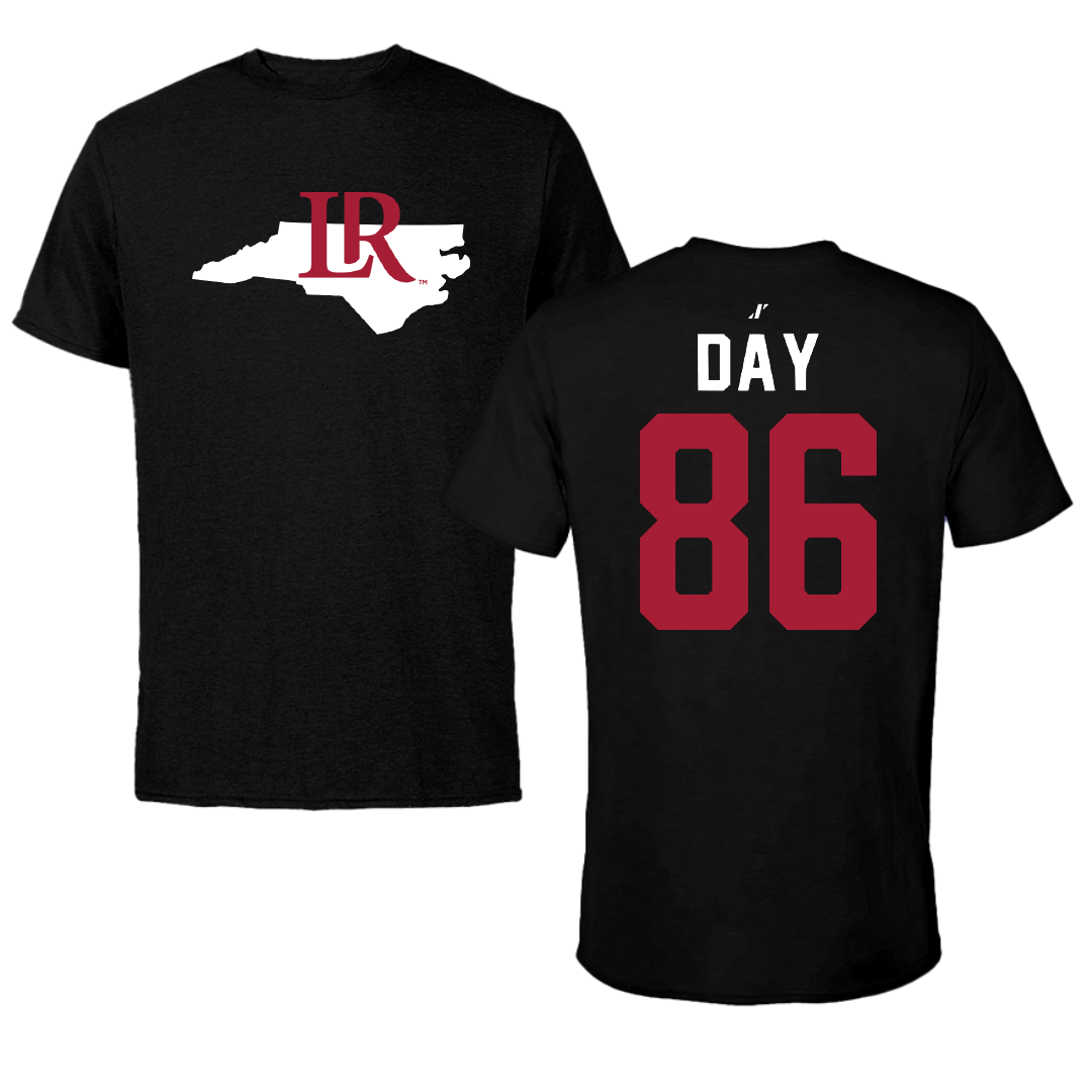 Lenoir-Rhyne University Football Black State Performance Tee - #86 Cameron Day