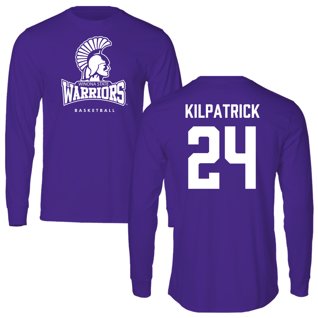 Winona State University Basketball Purple Performance Long Sleeve - #24 Emmaline Kilpatrick