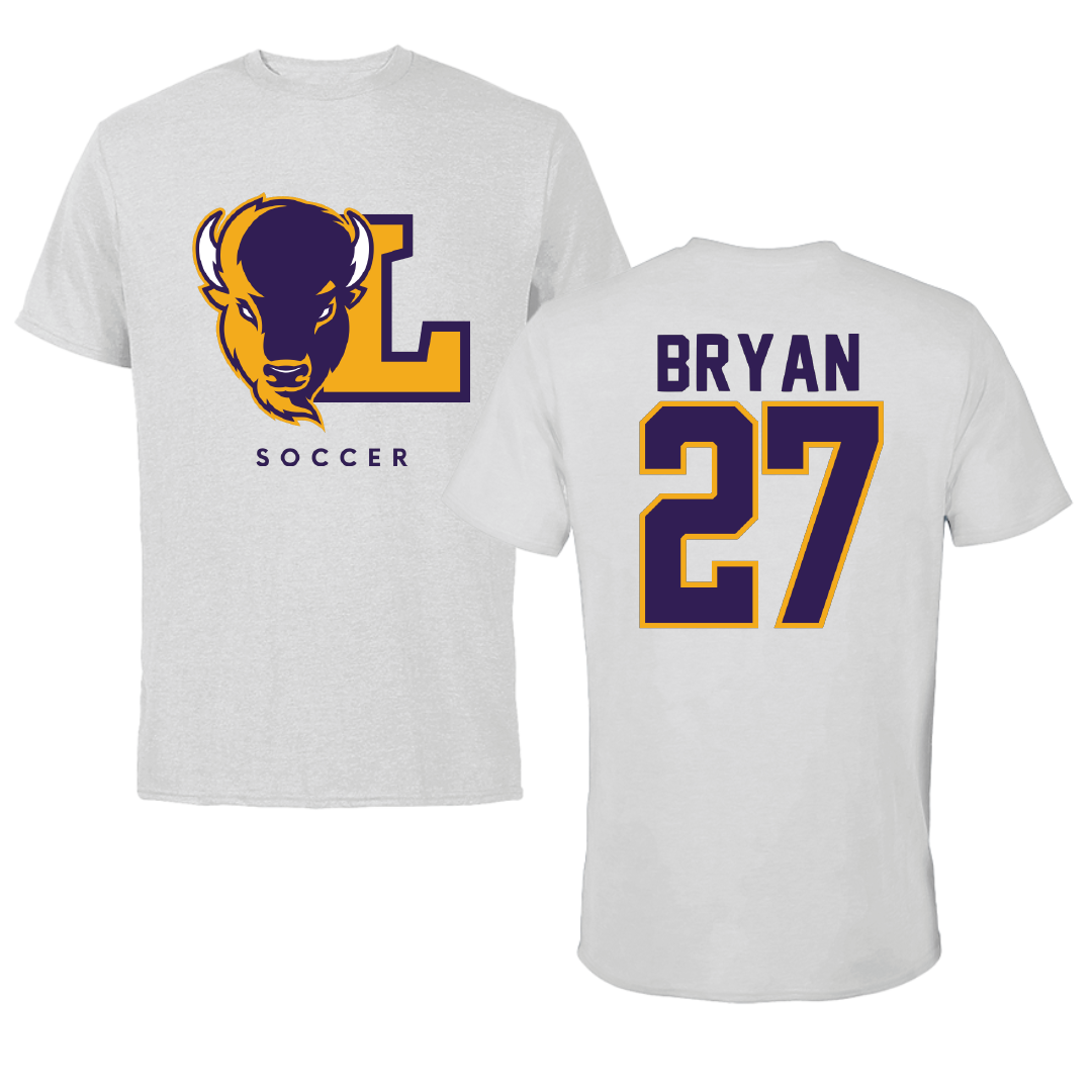 Lipscomb University Soccer Light Gray Performance Tee - #27 William Bryan