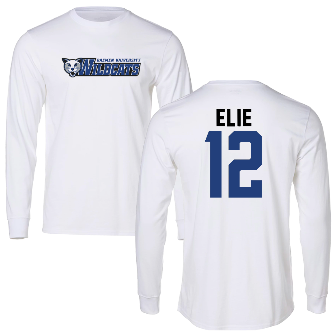 Daemen University Soccer White Performance Long Sleeve - #12 Niko Elie