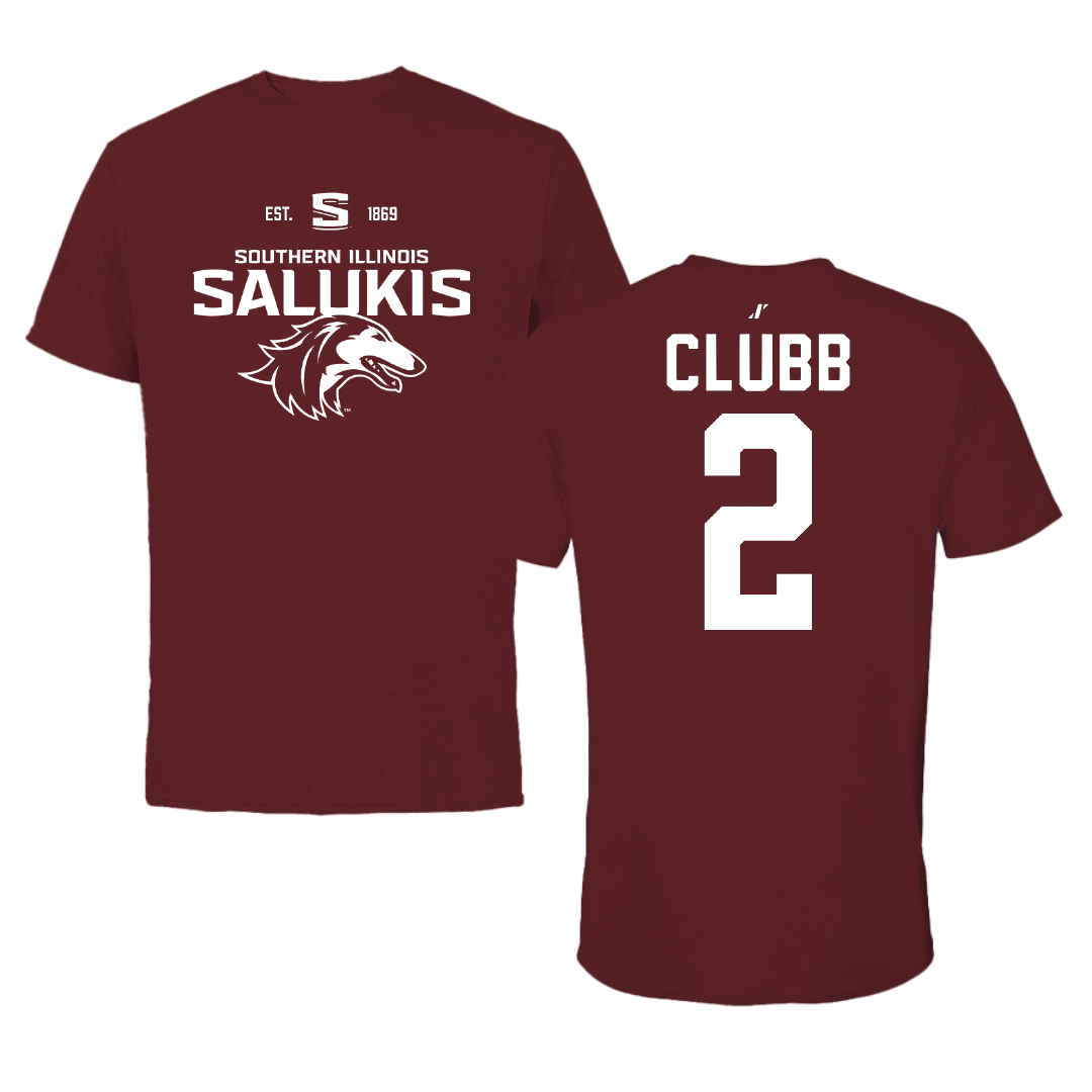 Southern Illinois University at Carbondale Basketball Maroon General Performance Tee - #2 Paige Clubb