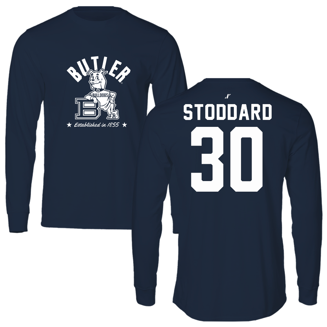 Butler University Basketball Navy General Performance Long Sleeve - #30 Abigail Stoddard