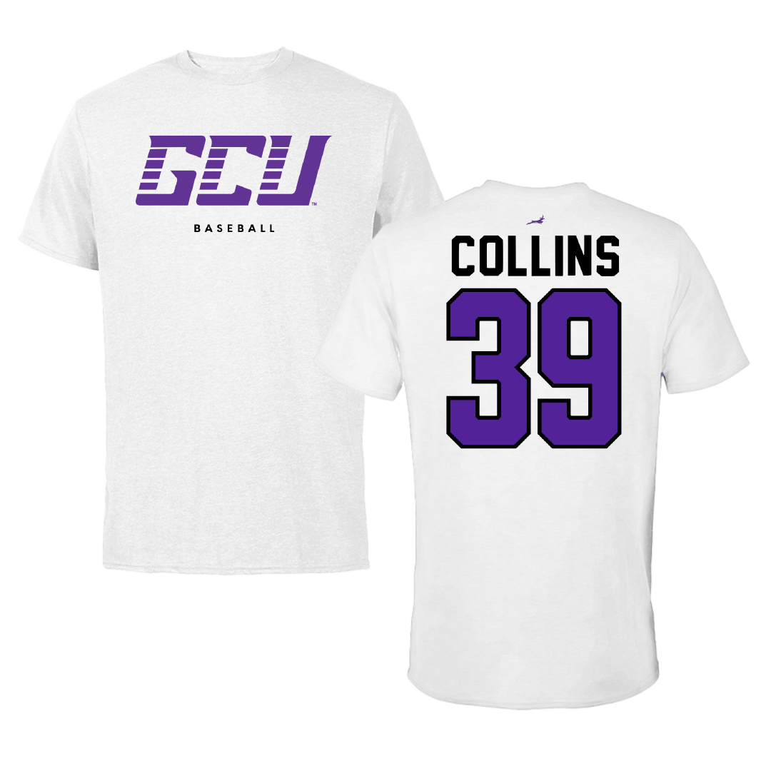 Grand Canyon University Baseball White Performance Tee - #39 Cayden Collins