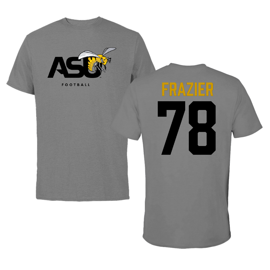 Alabama State University Football Dark Gray Tee - #78 Jeremiah Frazier
