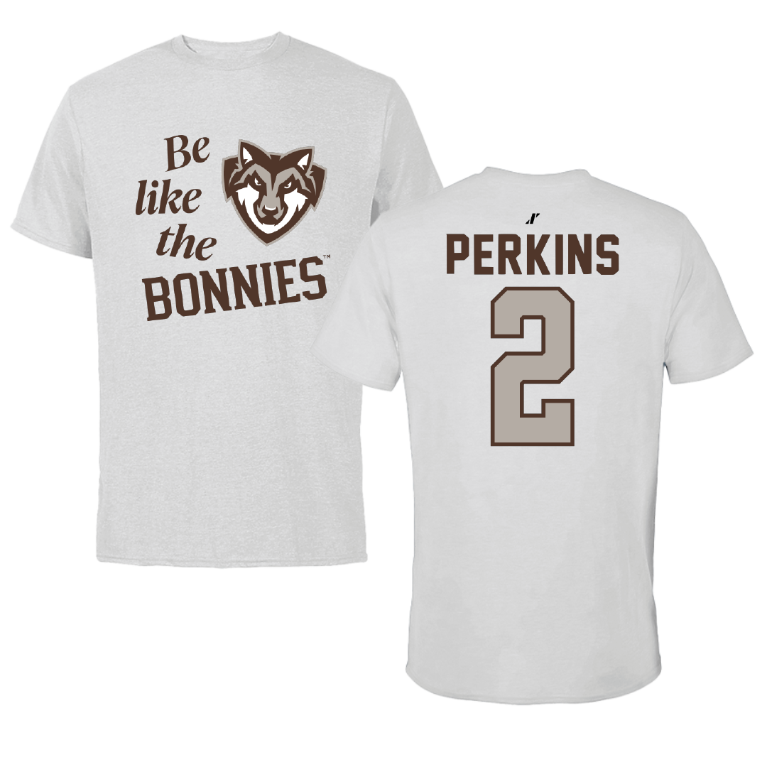 St. Bonaventure University Softball Light Gray Be Like Us Performance Tee - #2 Reanna Perkins