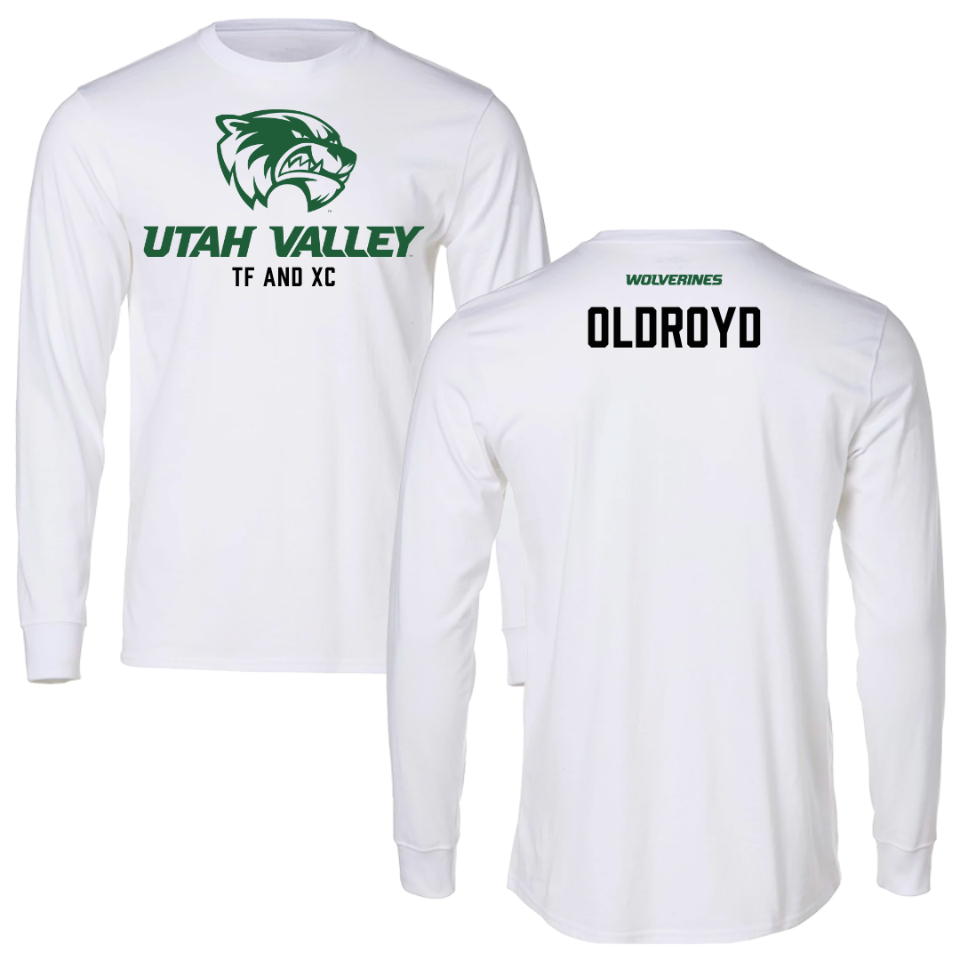 Utah Valley University TF and XC White Long Sleeve - Kelsi Oldroyd