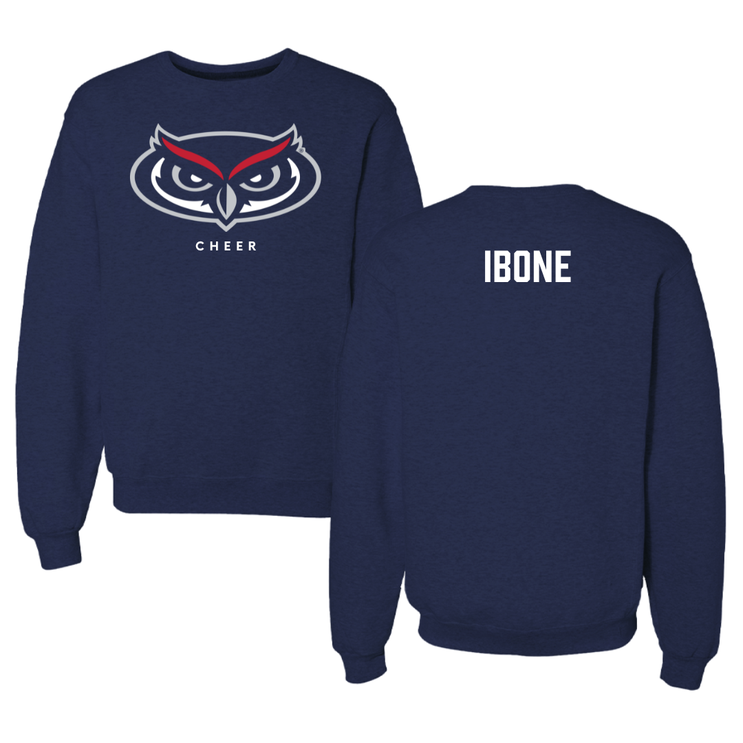 Florida Atlantic University Cheer Navy Mascot Crewneck - Maddi Ibone