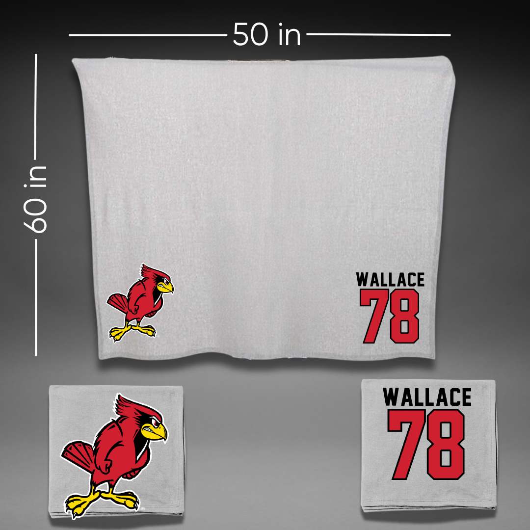 Illinois State University Football Gray Blanket - #78 Ben Wallace