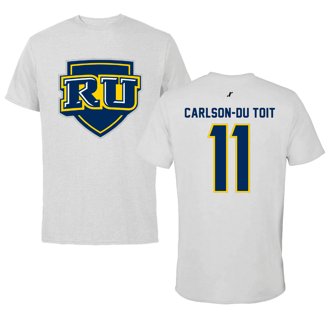 Regis University (Colorado) Soccer Light Gray Tee - #11 Rayhan Carlson-Du Toit