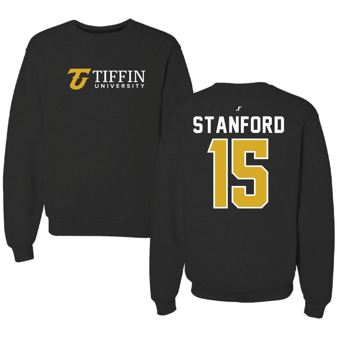 Tiffin University Soccer Black Crewneck - #15 Grayson Stanford