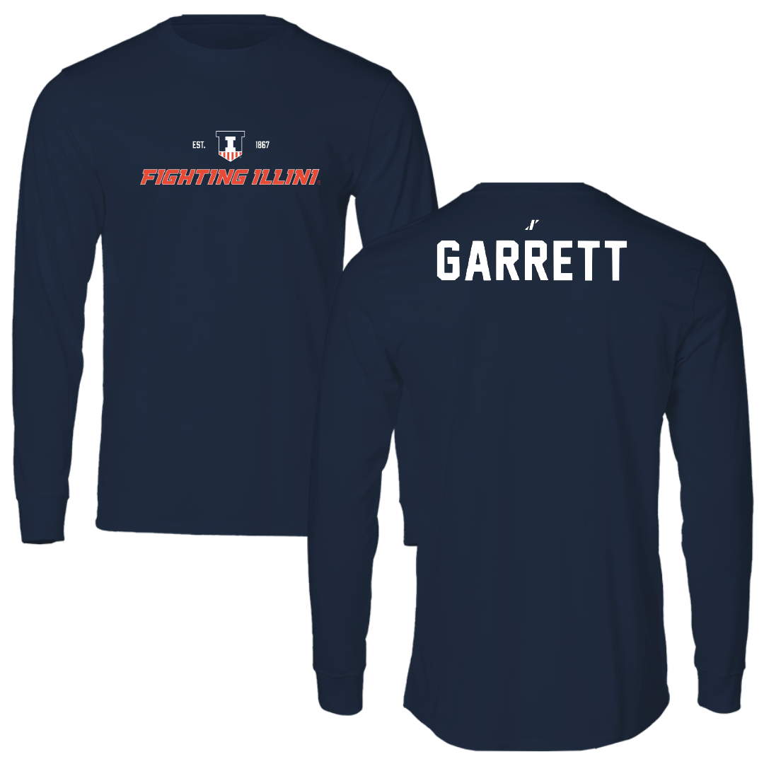 University of Illinois TF and XC Navy General Long Sleeve - Kam Garrett