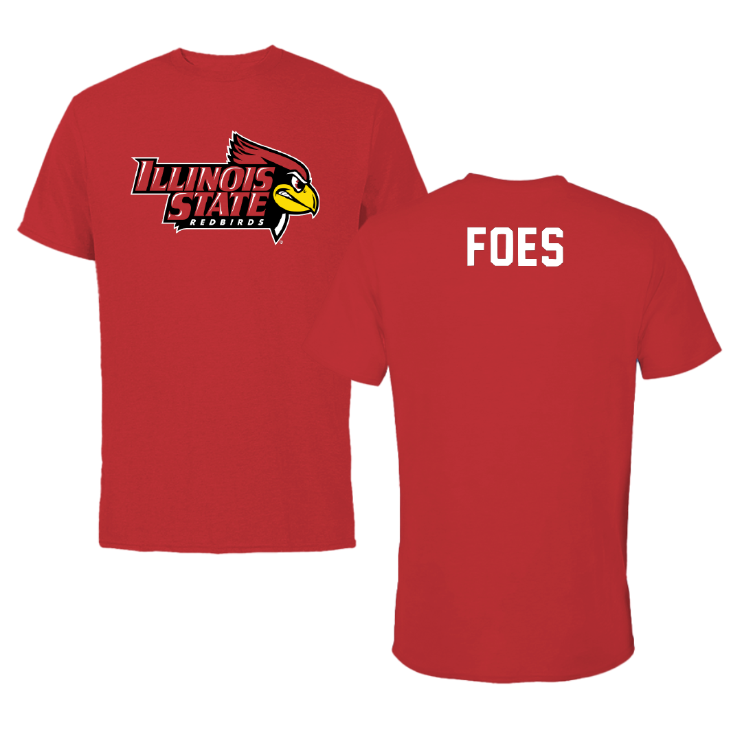 Illinois State University Track and Field Red Redbird Tee - Morgan Foes