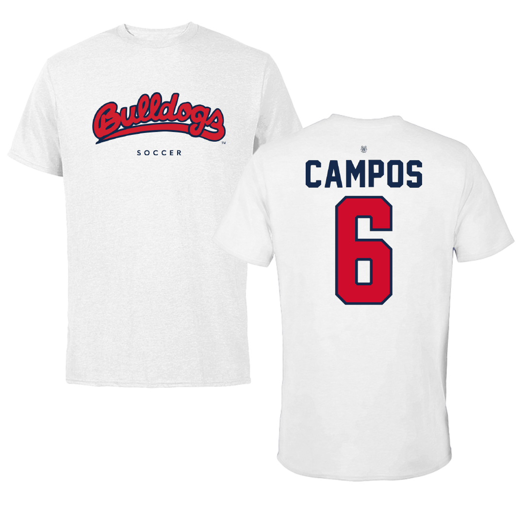 Fresno State University Soccer White Performance Tee - #6 Averee Campos