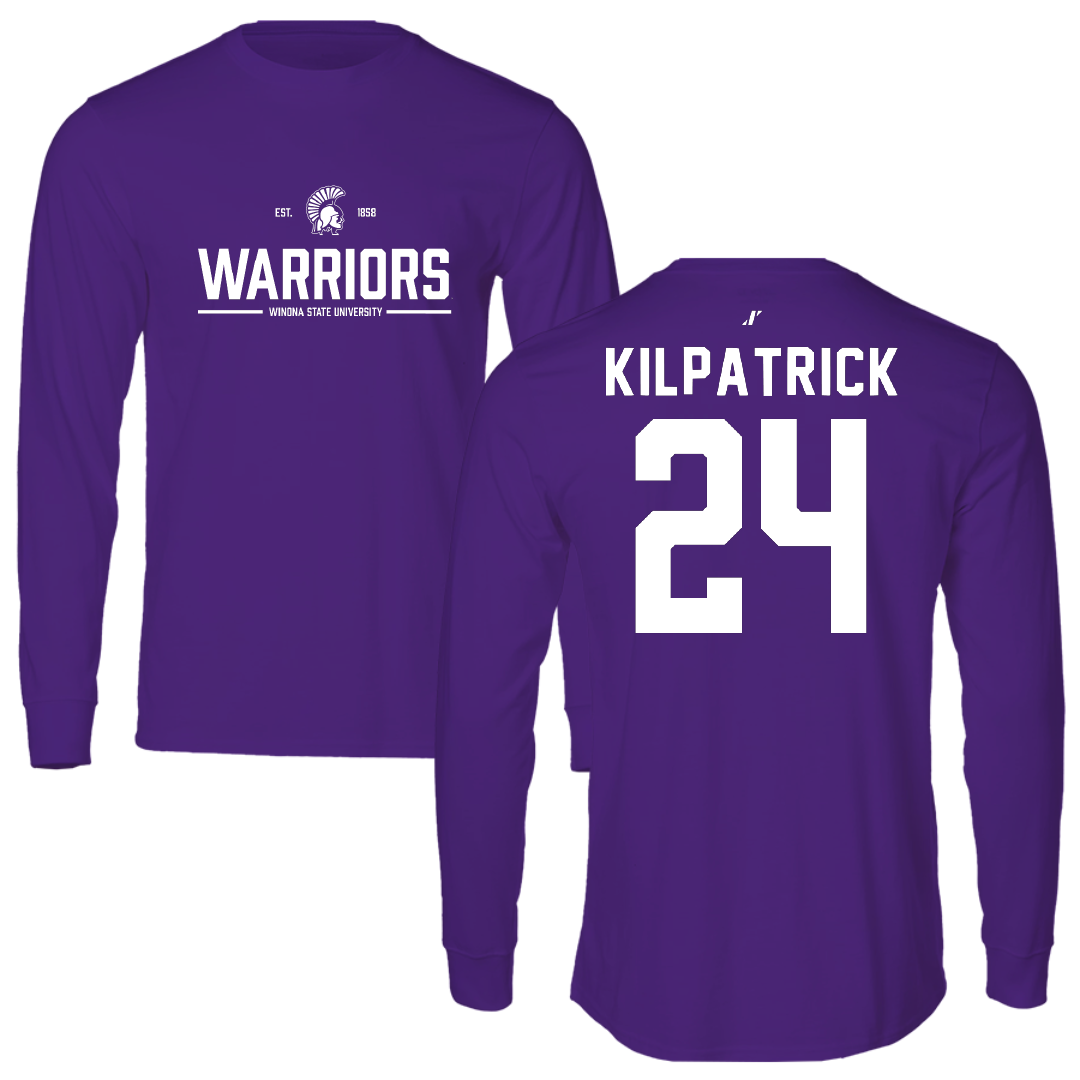 Winona State University Basketball Purple General Performance Long Sleeve - #24 Emmaline Kilpatrick